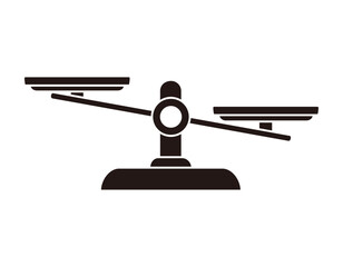 シンプルな天秤のイラスト　ビジネスイラスト
