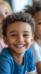 Cheerful young students enjoying fun activities