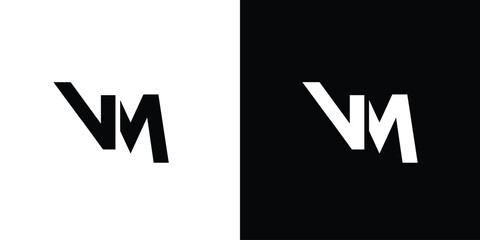 Bold and modern initial VM  logo design