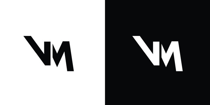 Bold and modern initial VM  logo design