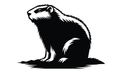 Premium Groundhog Silhouette