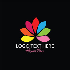 Colourful leaf logo design