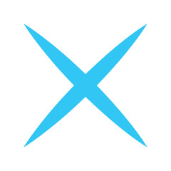 blue cross geometric shape