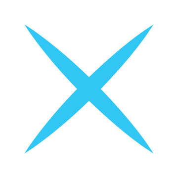 blue cross geometric shape