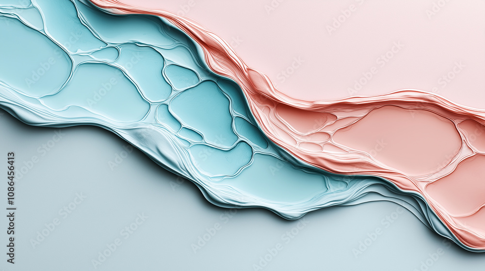Poster abstract watercolor effect with bright colors and smooth textures