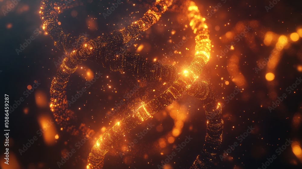 Aufkleber here's a possible and keyword list for your stock photo.. glowing abstract dna helix.