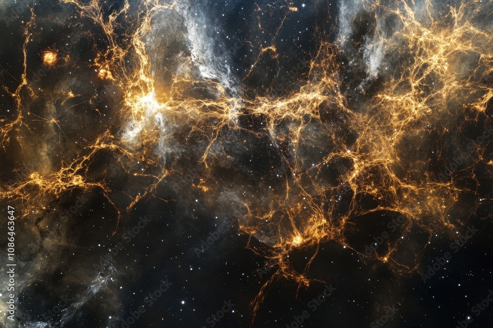Aufkleber a cosmic nebula with swirling gas and dust, creating a stunning display of color and light.