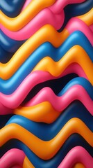Abstract waves of vibrant colors in a smooth, flowing pattern.