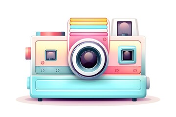 Fototapeta premium Flat Design World Photography Day Concept Background photo earth camera image poster technology nature day film international lens picture illustration photographer design vector