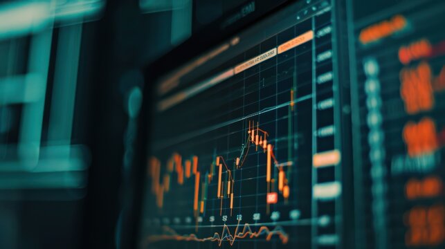 close-up photo of computer screen forex trading candlestick