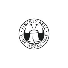 Liberty bell logo template vector illustration