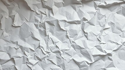 Fototapeta premium Crumpled paper with wet distorted folds and wrinkles, wet crumpled texture, distorted folds, creased surface