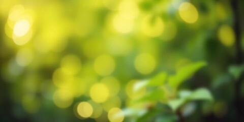 Obraz premium Nature-inspired background with soft focus blurs of green and yellow hues, landscape, soft focus, calming vibes