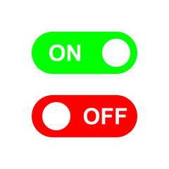 Vector icon of power on and off, power button symbol flat design