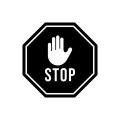 Obraz premium Vector icon of stop, no entry symbol flat design