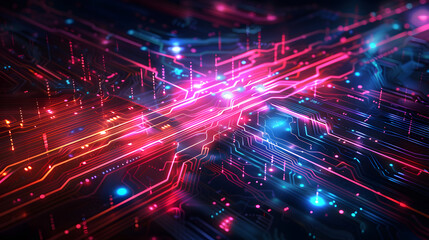 Obraz premium Abstract circuit cyberspace design