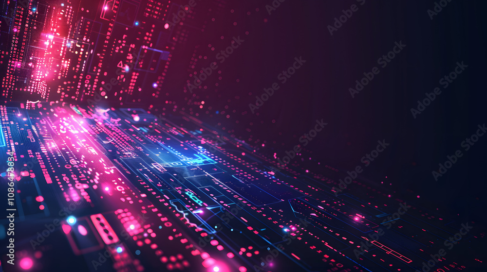 Aufkleber abstract futuristic data computer technology business background