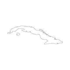 cuba country map icon