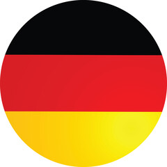 Naklejka premium Germany Country Round Flag Vector