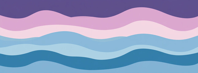 Waves in shades of purple, pink, and blue create soothing background