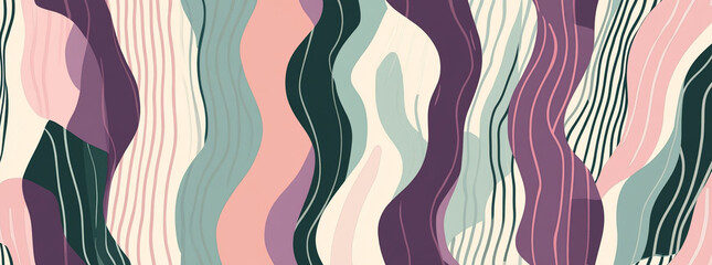 Abstract wavy pattern in pastel colors creates soothing visual effect