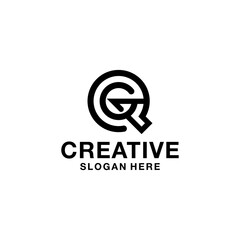 Obraz premium QG letter circle logo design.eps