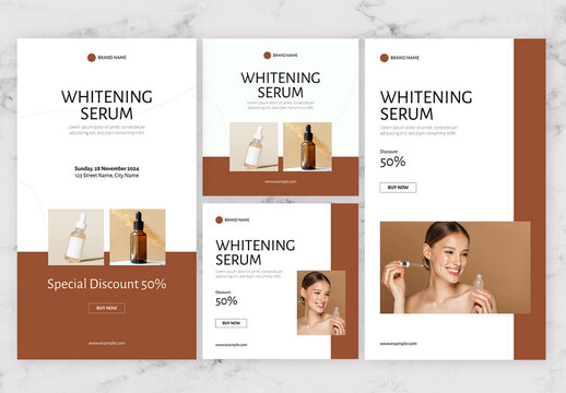 Brown and White Cosmetic Social Media Story And Post