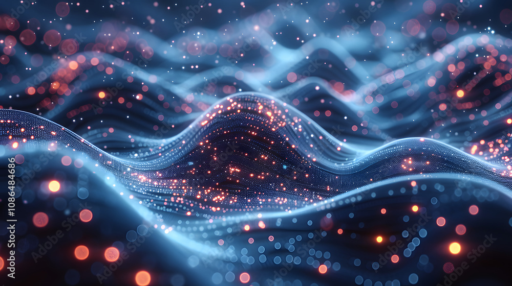 Aufkleber abstract technology background. artificial intelligence. science background. big data visualization.