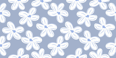 hand drawn flowers, seamless patterns with floral for fabric, textiles, clothing, wrapping paper, cover, banner, home decor, abstract backgrounds tropical seamless  for fabric textile wallpaper.