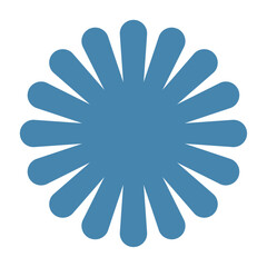 blue petals flower geometric shape