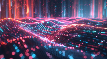 Abstract Visualisation of data and technology in graph form