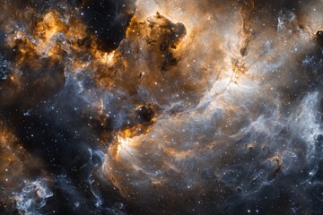 Obraz premium A vibrant nebula with swirling clouds of gas and dust, illuminated by distant stars. (4)