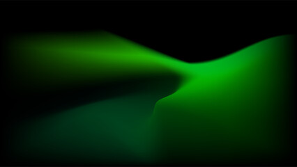 ABSTRACT DARK BACKGROUND WITH GRADIENT MESH GREEN SMOOTH LIQUID COLOR DESIGN VECTOR TEMPLATE GOOD FOR MODERN WEBSITE, WALLPAPER, COVER DESIGN 