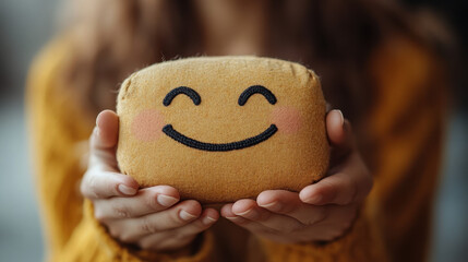 Expressing Joy and Satisfaction with a Happy Smile Gesture