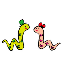 POPなヘビのイラスト