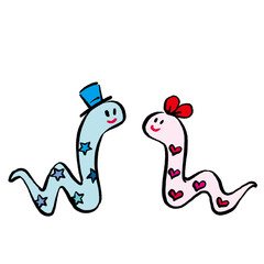 POPなヘビのイラスト