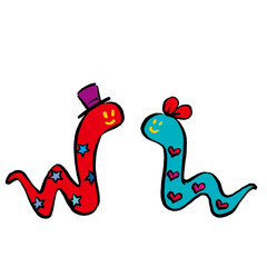 POPなヘビのイラスト