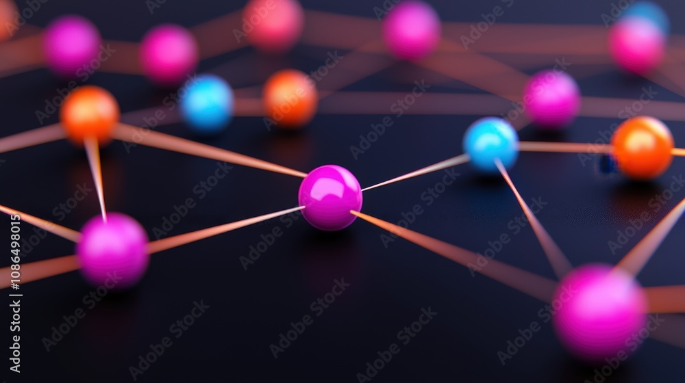 Aufkleber global network connection abstract digital marketing cloud computing concept