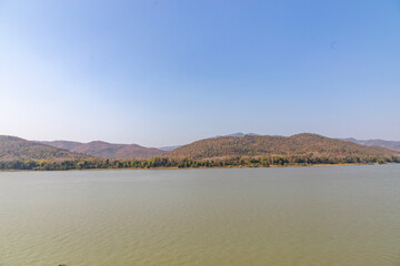 Mekong river landscape. Luang Prabang, Laos.