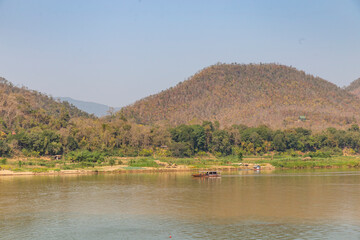 Mekong river landscape. Luang Prabang, Laos.