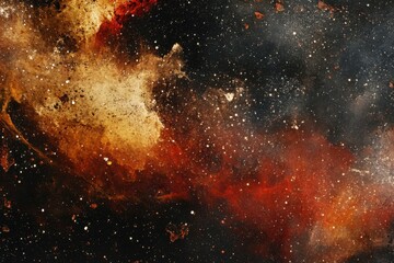 Abstract cosmic nebula with swirling gas and stars. (1)