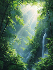 Obraz premium sunlight in the jungle