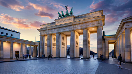 Obraz premium Brandenburg Gate in Berlin: Iconic Symbol of Unity and Peace