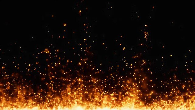 visual effect Perfect action scenes fire related content intro sequences es design abstract flying glow heat hell hot inferno isolated light night orange overlay particle red space
