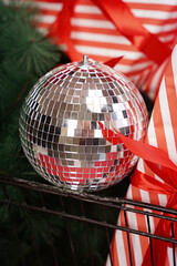red disco ball