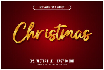 Merry christmas editable text effect
