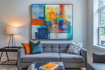 Living room with stylish furniture. Interior design