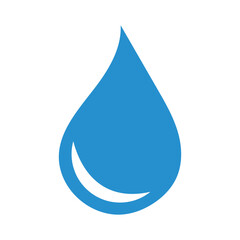 Water drop icon, rain drop icon vector, pure water drop icon, blue droplet icon vector in flat trendy style illustration isolated on white background.