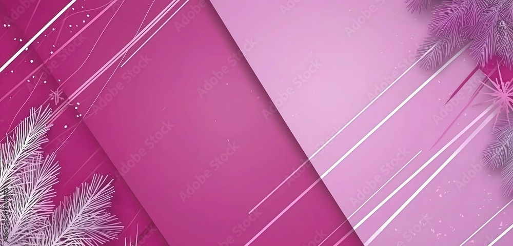 Poster muted lavender and bright fuchsia color blocks with thin white lines and abstract patterns for a bol