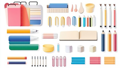 Fototapeta premium A Colorful Array of School Supplies